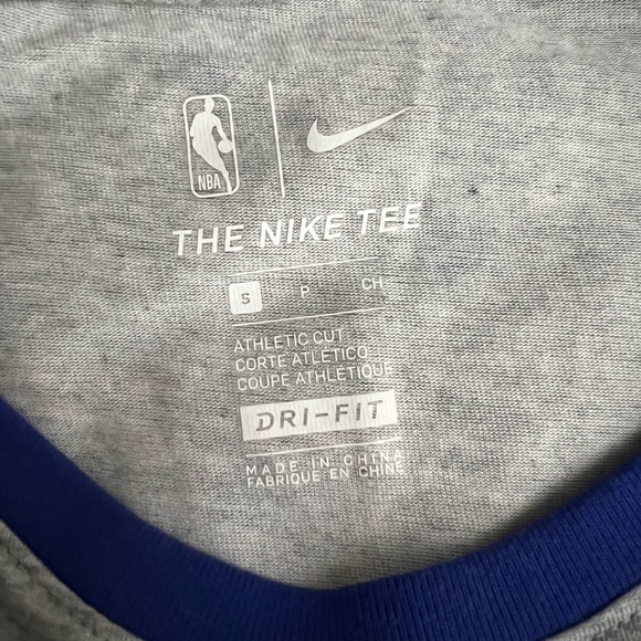 Women's Golden State Warriors Nike Gray Allover Print 3/4 Sleeve T-Shirt Small - Picture 3 of 4